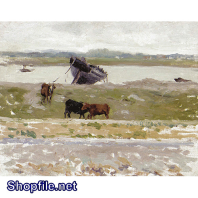 Tranh sơn dầu sóng vỗ bờ đá